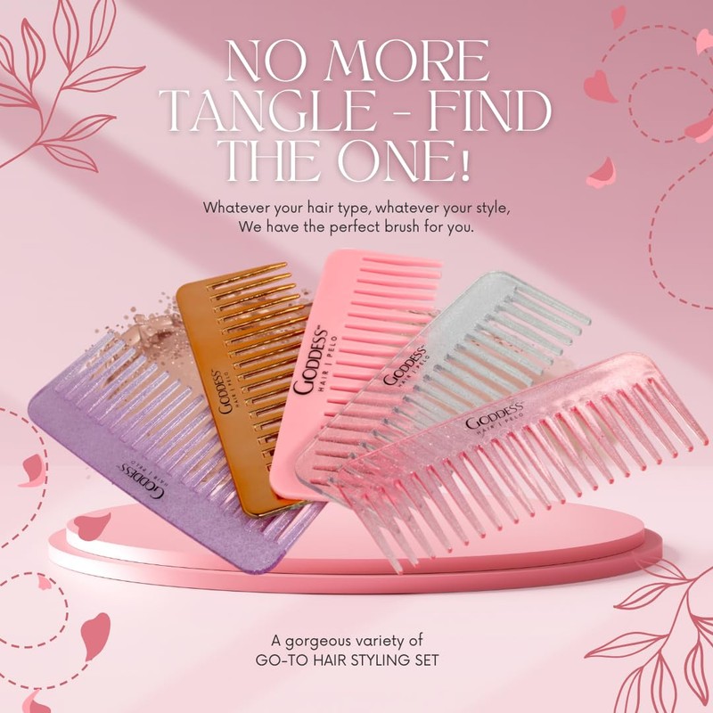 GODDESS HAIR GIFT BOX (BRUSH AND COMB PURPLE)