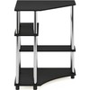 Maykoosh Gothic Grandeur Space Saving Corner Desk with Shelves, Stainless