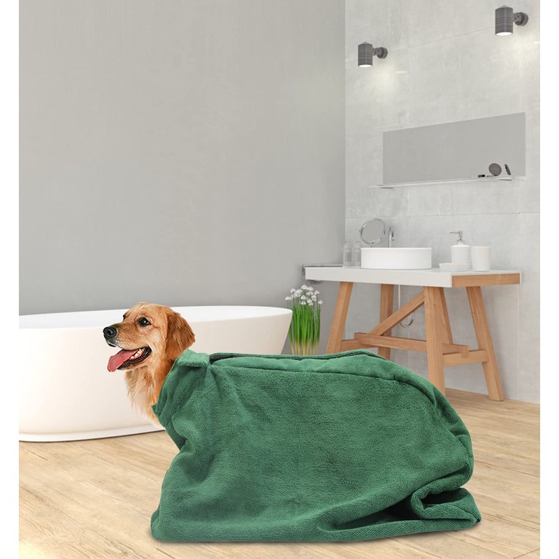 Geyecete Premium Microfiber dog towel bag Dog Drying Bag with