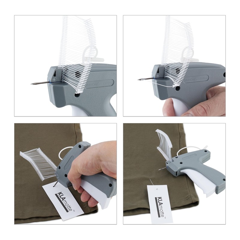 Relaxdays Clothing Labeling Gun, Staple Gun Including 5 Spare Needles