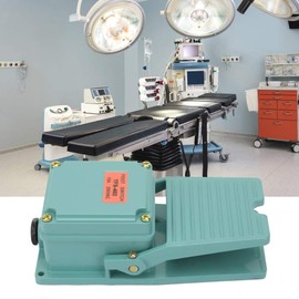 Foot Pedal Switch, Momentary Metal Foot Pedal Switch, Industrial Aluminium Housing Foot Switch, 250 V, 15 A, 1NO 1NC, Instant Pedal Foot Pedal Switch for Medical Instruments, Textile Equipment,