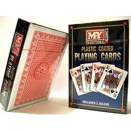 M.Y Traditional Games - Plastic Coated Playing Cards - Includes 2 Jokers - Pocket Money Toys