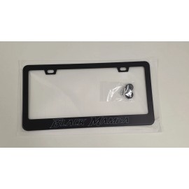 License Plate Frame Black Mamba License Plate Frame Premium Black Metal