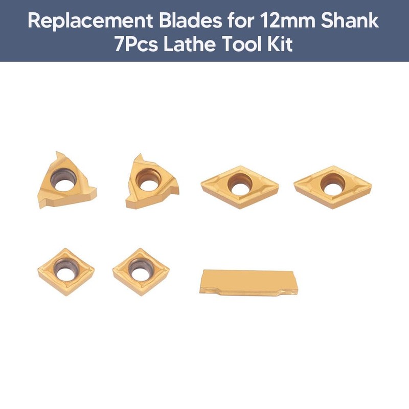 7pcs CNC Carbide Insert Cutter Indexable Lathe Milling Inserts Turning
