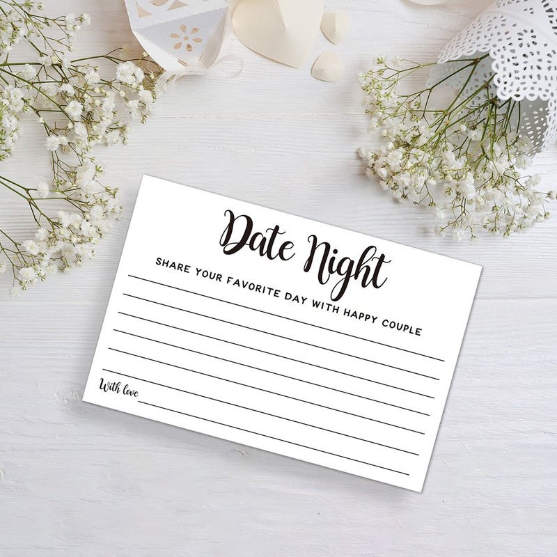 Antgiftshop 50 Date Night Ideas Cards, Wedding Advice Cards for