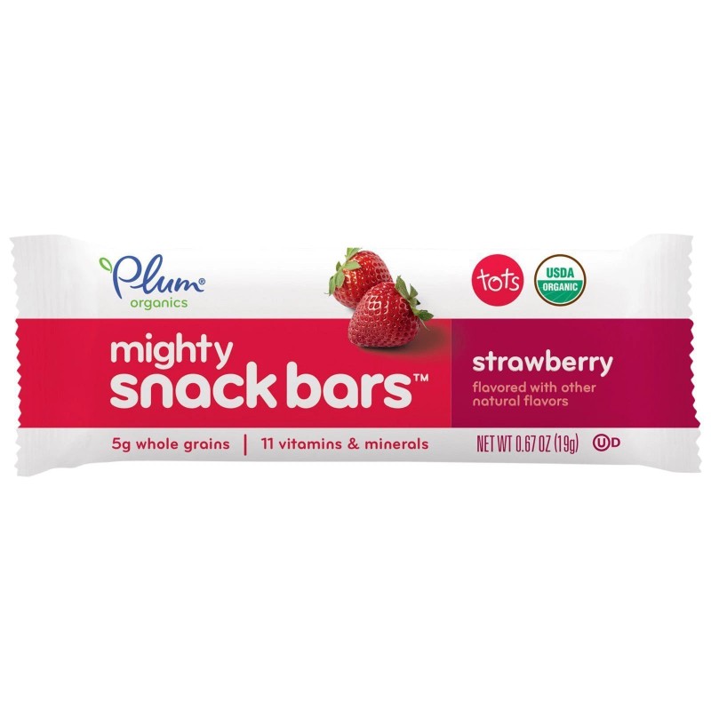 Plum Organics Mighty 4 Bars Strawberry Spinach Pack of 6