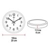 HITO Silent Non-ticking Wall Clock- Aluminum Frame Glass Cover, 10