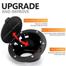 BANHAO Gas Cap Cover for Jeep Wrangler 2007-2018 JK Unlimited Rubicon Sahara, Jk Wrangler Fuel Door Locking Banhao Gas Tank Door Gas Cap Rplacement