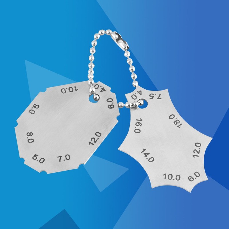 Two-Piece Gage,Weld Gauge,Fillet Weld Gauge,Throat Depth Leg Length Ruler,Durable and