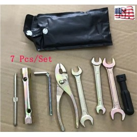 Motorcyco Motorcycle Hand Tool Kit Spark Plug Spanner Wrench Socket Screwdriver Pliers-7PC