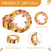 SMUAENSS 50 PCS Fall Round Paper Placemats, 13.5 Inch Thanksgiving