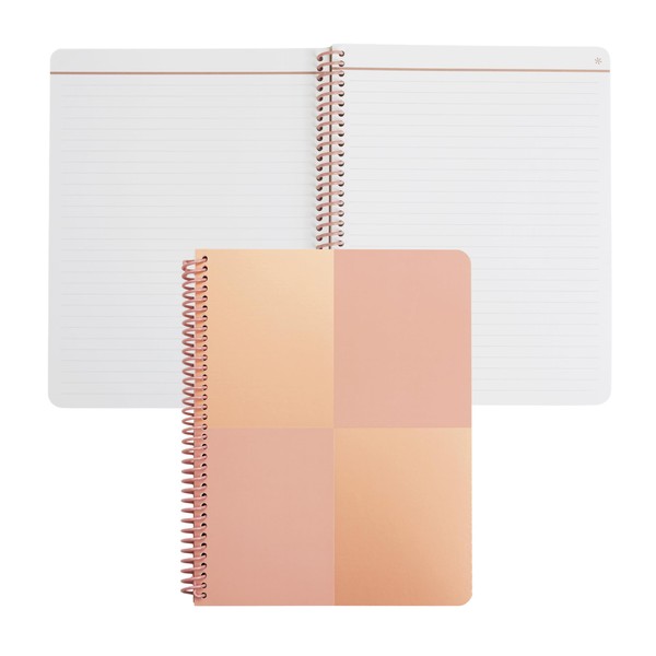 Erin Condren 7x9 Monochrome Spiral Notebook, Lined Layout with 80