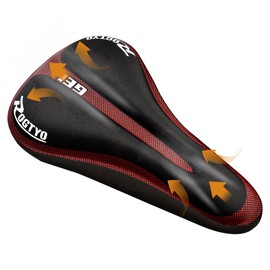 Ruayia Bicycle Saddle Cover, Comfortable Padded Saddle Protection, Bicycle Saddle Cover Thickening, Dustproof, Suitable for Most Bikes such as Road Bike, Mountain Bike and Trekking Bike - Red