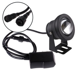 LemonBest® 10w Warm White LED Underwater Light Spotlight Flood Lamp for Fountain Pond Garden Pool Landscape Outdoor Ac 85-265v Us Plug Black Housing