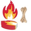 Decorative Flame Banner Flags, 5.5 x 7 inches, 30 Pieces