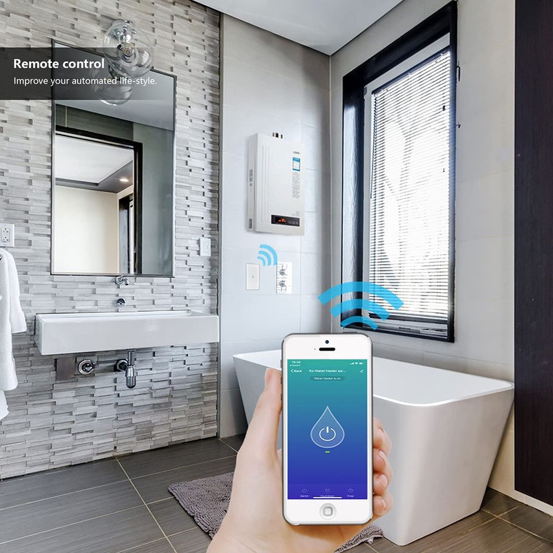 Smart Water Heater Switch, Smart Touch Wall Switch US Horizontal