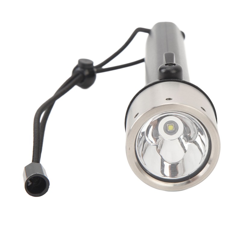 Diving Flashlight Black Dive Light 200lm 328ft IP68 Waterproof Compact