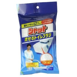 Shut Flushable Toilet Brush Replacement Brush, 12 Pieces x 10 Pieces
