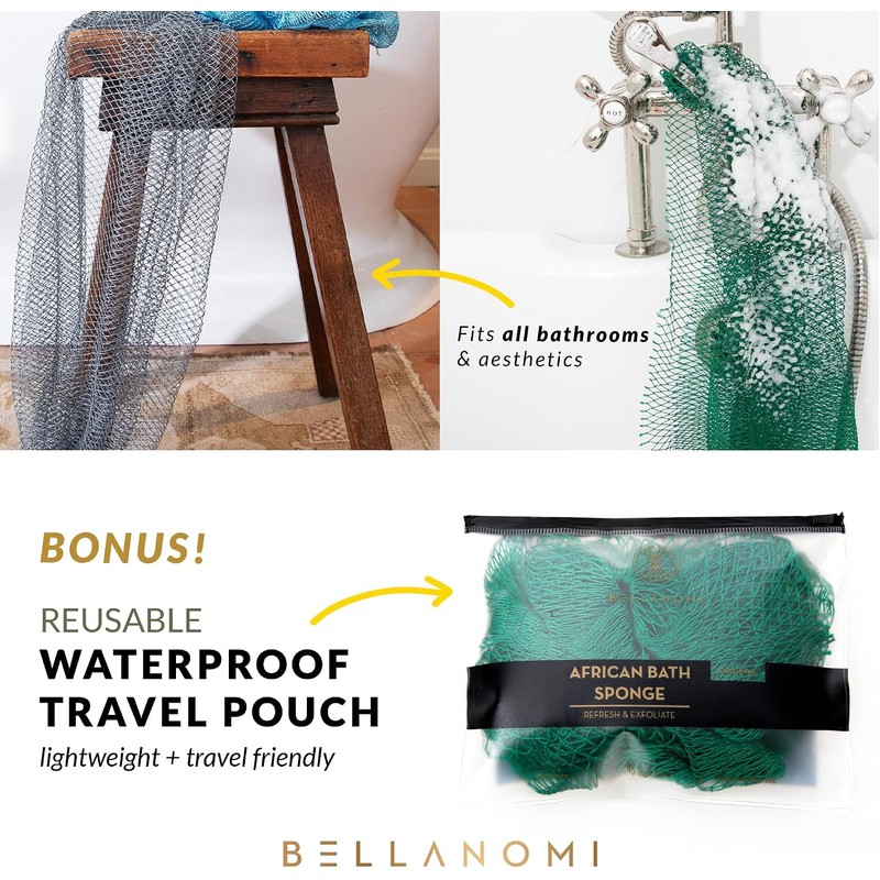 Esponja Exfoliante Africana Bellanomi – Limpieza Profunda y Piel Suave