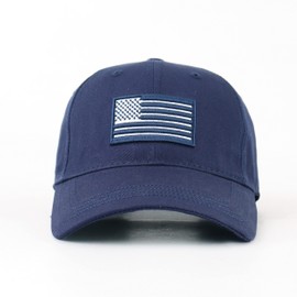 LANGZHEN Sombreros de bandera estadounidense para hombres y mujeres, gorra de béisbol ajustable para exteriores, azul marino, Large