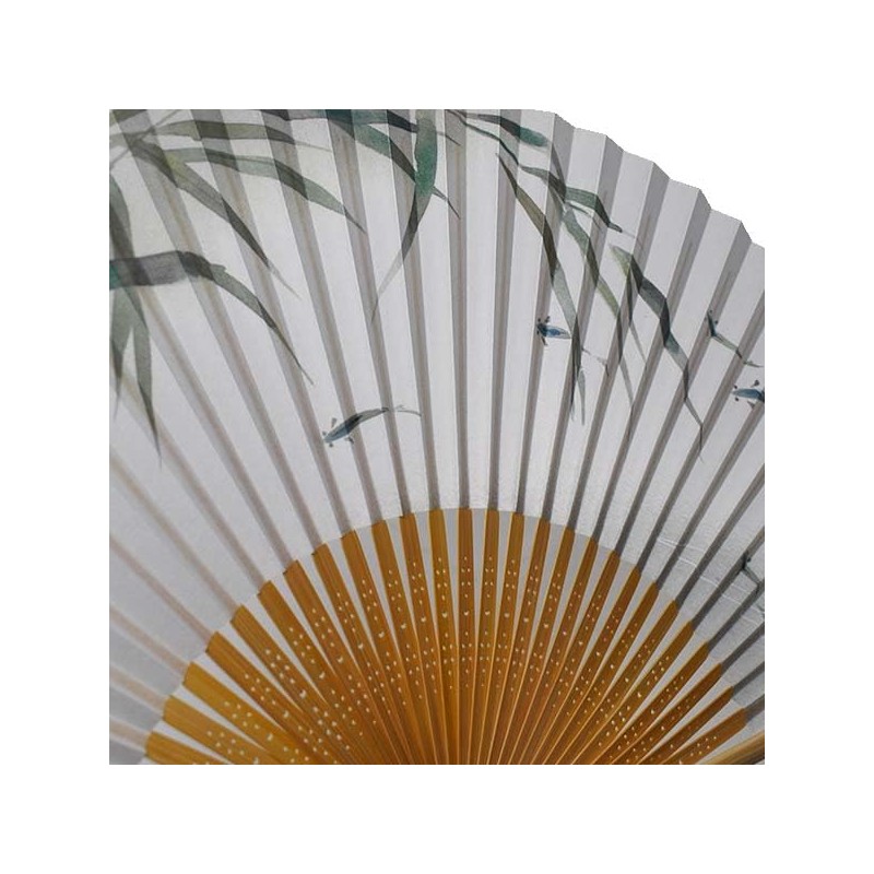 Koushodo Men's Fan, Sasayu Shiraki, 8.7 inches (22 cm)