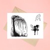 Hying Fairy Angel Trees Background Clear Stamps for Card Making,