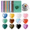 12 Heart Stones Lucky Charm, Colourful Crystals for Gifting