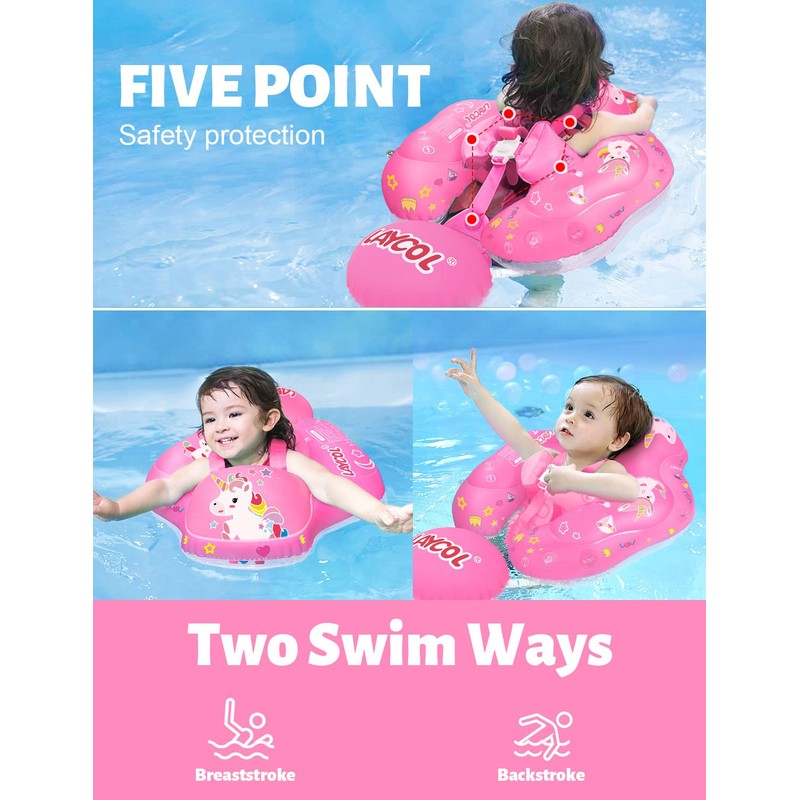 LAYCOL Baby Swimming Float Inflatable Baby Pool Float Ring with