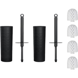 ALIMOTA Cepillo para baño,2 Set Cepillo para Lavar baño,diseño de Moda, Cabeza de Cepillo de Mango Largo, decoración de baño, Duradero (Negro)