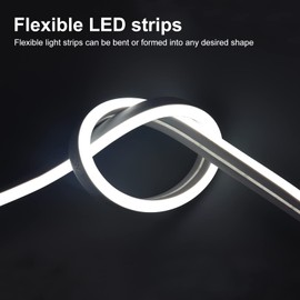 EXTRASTAR 5M LED Strip 12V Flexible Neon Light Warm White Waterproof IP65 120LEDs/m for Indoor/Outdoor Decoration (Not Included)