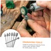 LALAFINA 1set Engraving Bits Drill Bit Set Metal Grinding for