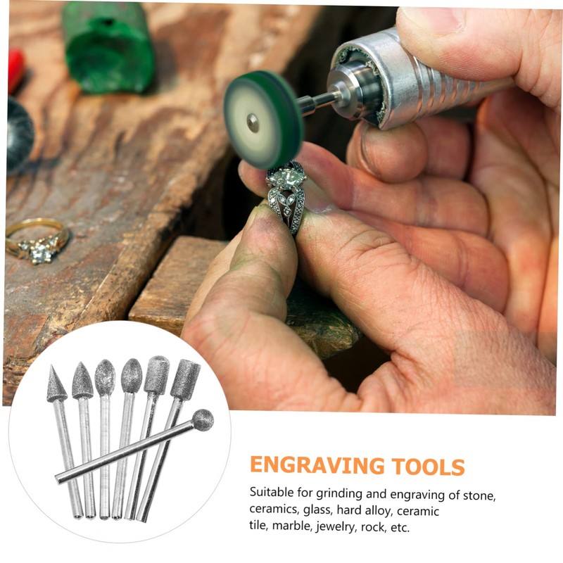 LALAFINA 1set Engraving Bits Drill Bit Set Metal Grinding for