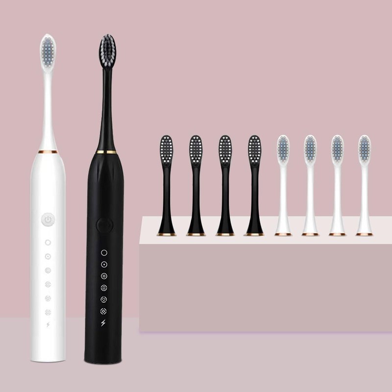 Paquete de dos cepillos de dientes eléctricos recargables para adultos