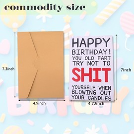 Funny Birthday Card for Women Men Birthday Gifts for Sister Brother Thick Cardstock Male Humorous Happy 16th 18th Birthday Cards Husband Wife Brother Besties Humor Blank Greeting Cards for Men Women