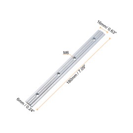 uxcell Straight Line Connector, 4Pcs 7.1inch Inside Joint Brackets with M6 Screws for 3030 Series Aluminum Extrusion Profile T Slot 8mm (Silver)