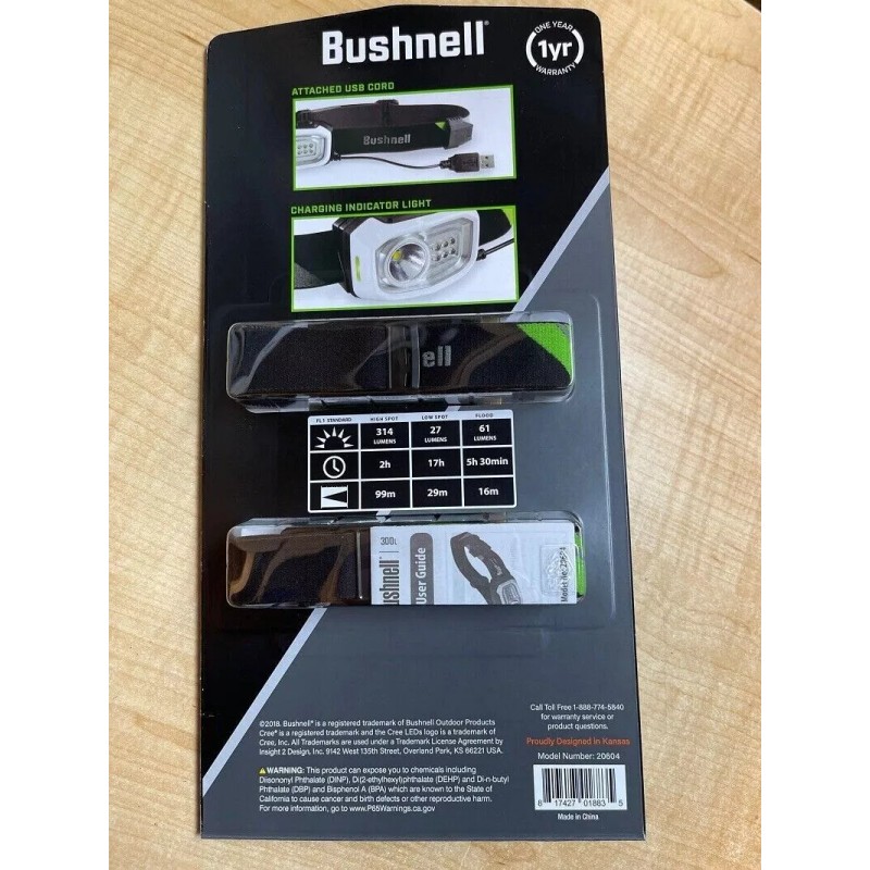 BUSHNELL 2-PACK 300 LUMEN HEADLAMP *NEW