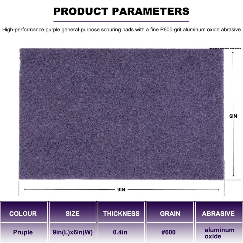 Premium 10 Pack 6" x 9" Purple General Purpose Scuff