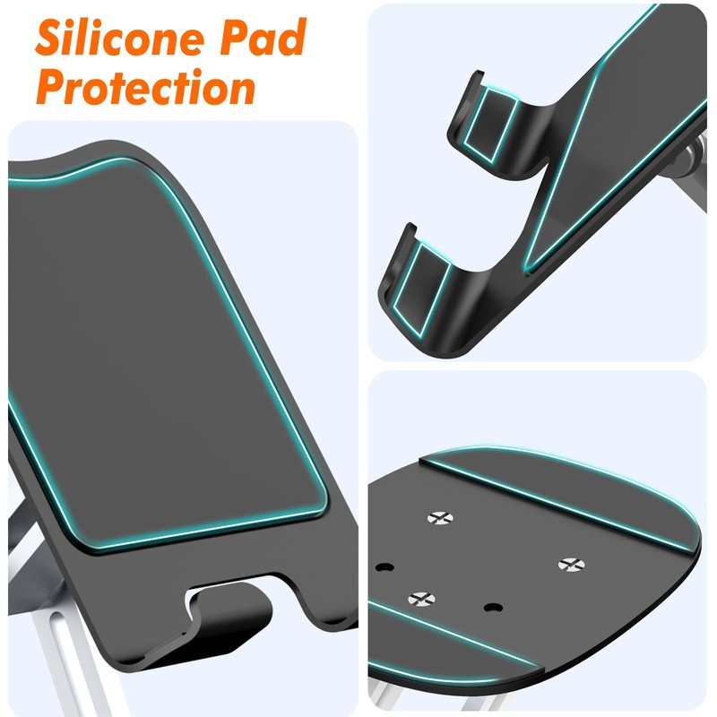 ZTGYGY Metal Cell Phone Stand for Desk, Adjustable Foldable Desktop