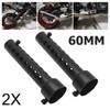 TOTMOX 2 Pcs 60mm Universal Motorcycle Exhaust Muffler Muffler Muffler