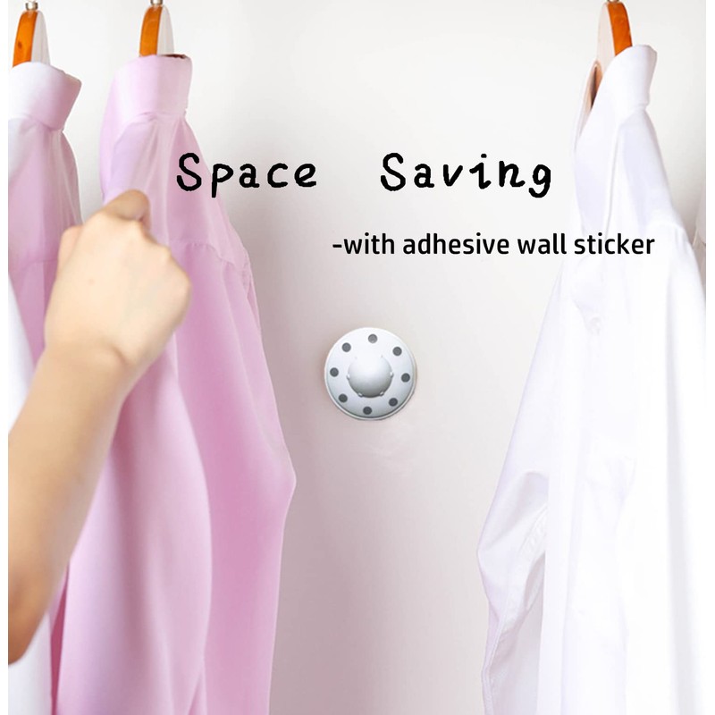 HomeNite 6 Pack Moth Ball Case with Adhesive Wall Sticker,