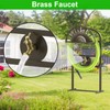 GOFORWILD Garden Hose Holder with Brass Faucet, Freestanding Water Hose