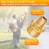 Boltigen M22 x 1/4NPT Pressure Washer Adapter, 2PCS M22 to