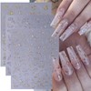 Star Moon Nail Stickers Butterfly Nail Art Stickers Decals 4PCS