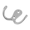 ZEONHAK 30 PCS Silver Double Prong Hooks, 55x41mm Dual Coat