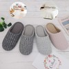 ofoot Damen Hausstrick Hausschuhe Indoor mit warmem, bequemem Fuzzy Fleece