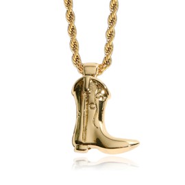 Cowboy Necklace for Women Gold Charm Necklace Cowgirl Costume Country Concert Outfits for Women Cowgirl Hats Boots Necklace Cowboy Costume Western Necklace Stocking Stuffers for Women