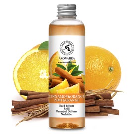 Cinnamon - Orange Diffuser Refill 6.8 Fl Oz (200ml) - Intensive - Fresh & Long Lasting Fragrance - Good for Aromatherapy - SPA - Christmas Scent - Scented Diffusers - Home Fragrance