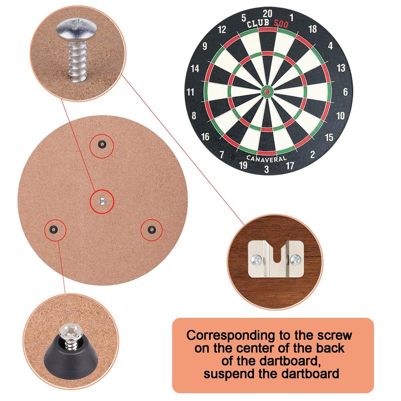 SHUBEIEUMI Dartboard Holder, Dartboard Holder, Dartboard Wall Hanging Bracket Set,