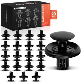 A-Premium 20PCS Nylon Engine Under Cover Retainer Clips Push Type Compatible with Toyota Camry, RAV4, Corolla, Prius, Tacoma, Highlander, Tundra, Sienna & Lexus ES300, GS350, HS250h & Scion tC, xD, iM