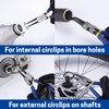 WISEPRO Snap Ring Pliers Set 7 Inch Heavy Duty External/Internal